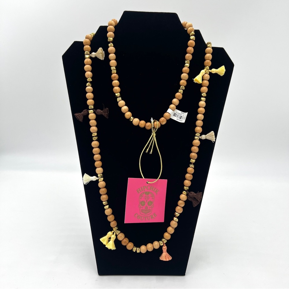 Hipchik Couture Isa Beaded Tassel Necklace